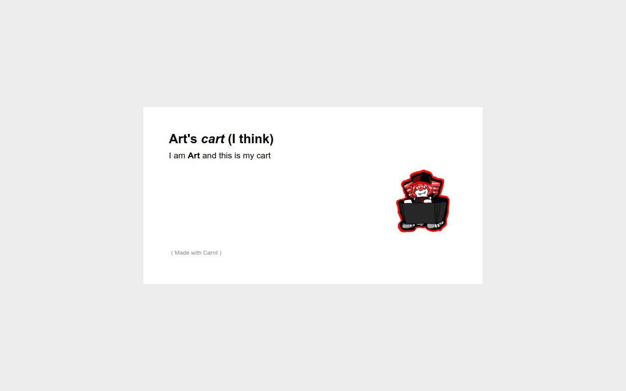 Carrd profile picture for @arterial